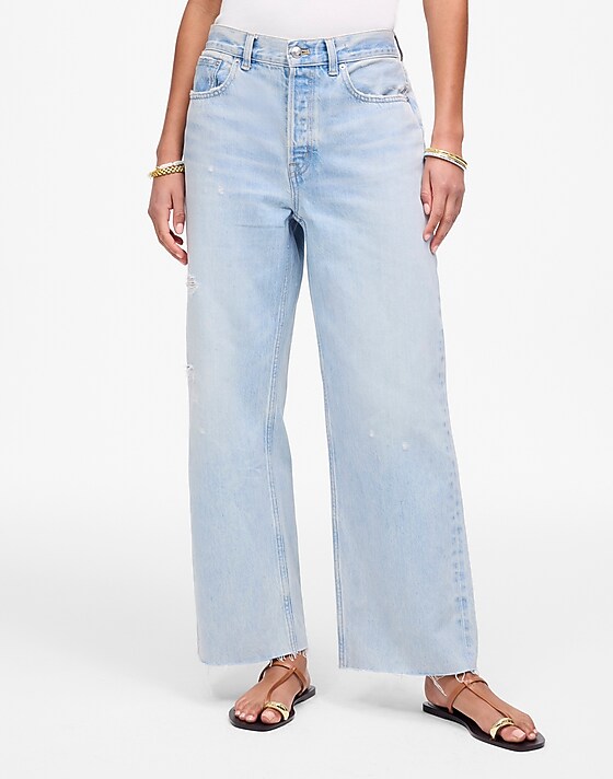 Madewell Petite Low-Slung Baggy Crop Foster Wash
