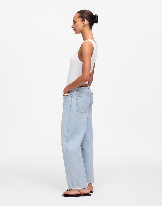 Madewell Petite Low-Slung Baggy Crop Foster Wash