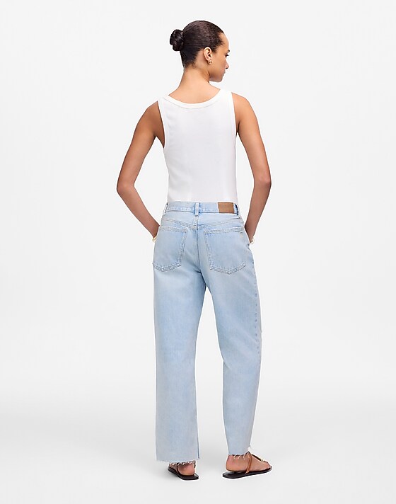 Madewell Petite Low-Slung Baggy Crop Foster Wash