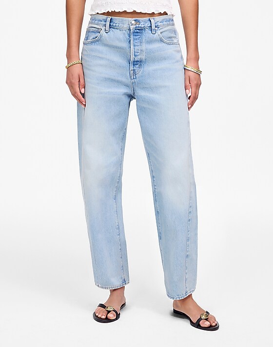 Madewell Pieced Barrel-Leg Jeans Foster Wash