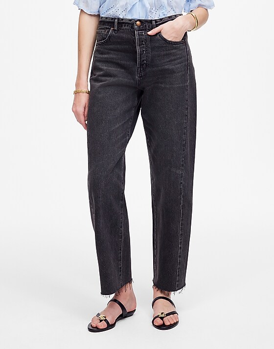 Madewell Pieced Barrel-Leg Jeans Lockside Wash