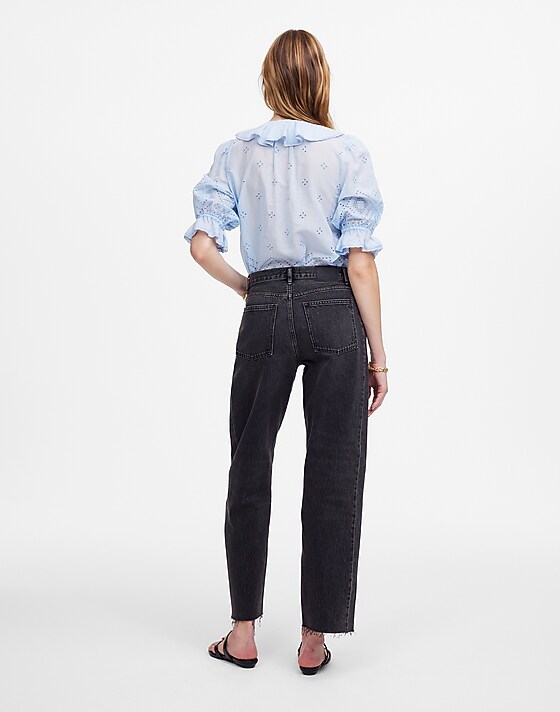 Madewell Pieced Barrel-Leg Jeans Lockside Wash