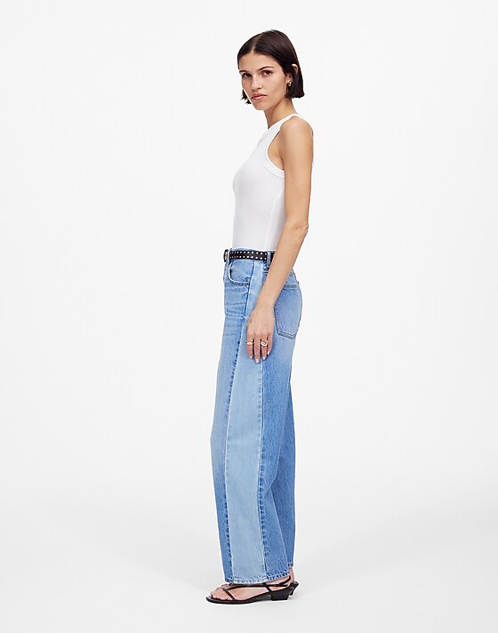Madewell Pieced Barrel-Leg Jeans Redlands Wash