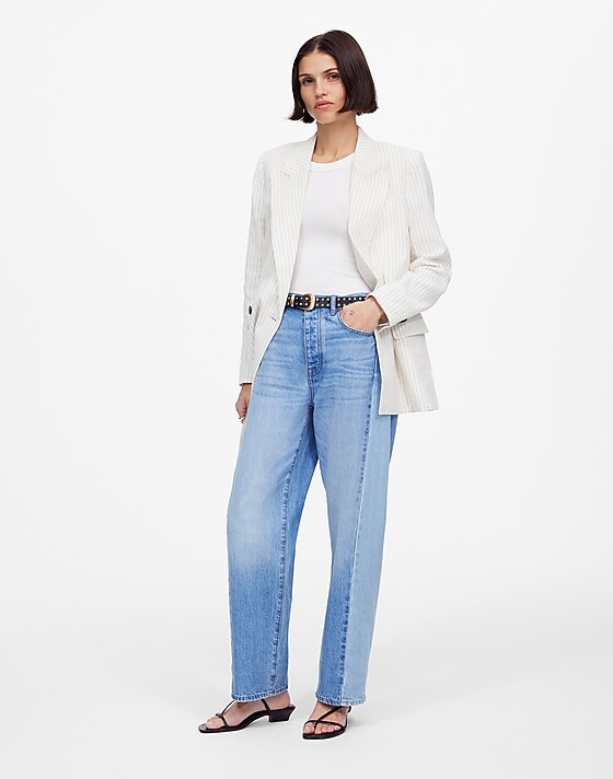 madewell Pieced Barrel-Leg Jeans redlands wash