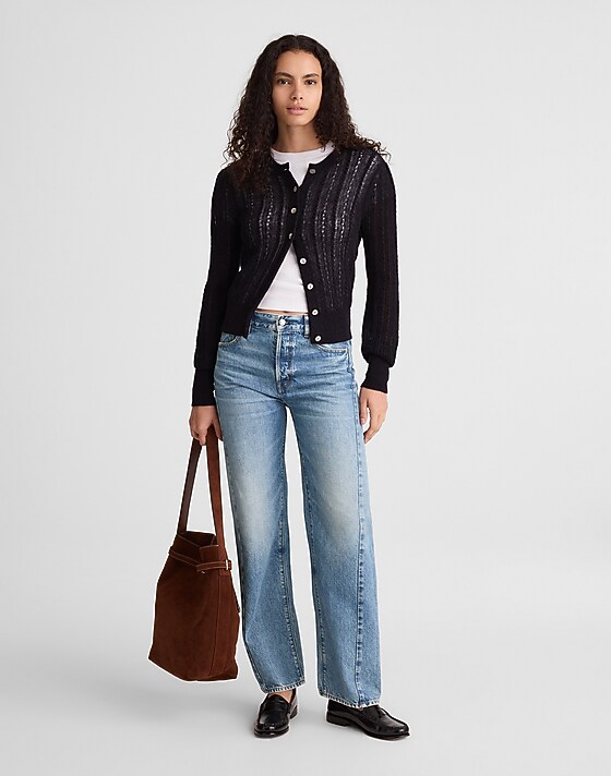 madewell Pieced Barrel-Leg Jeans rockcastle wash