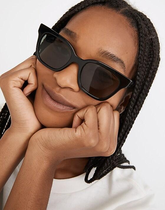 Madewell Pierport Sunglasses Black Coal
