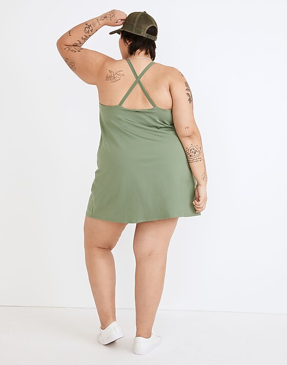 madewell Plus Flex Fitness Dress versailles green