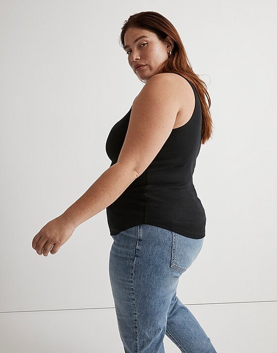 Madewell Plus Supima® Rib '90s Tank True Black
