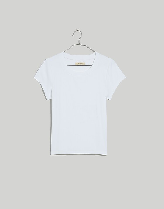 madewell Plus Supima® Rib Tee eyelet white