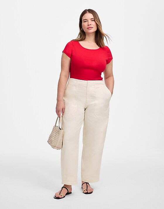 madewell Plus Tapered-Leg Utility Pant lighthouse