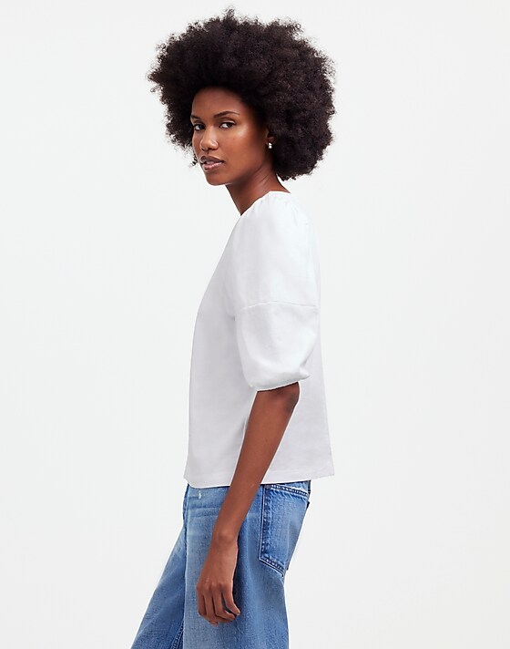 Madewell Puff-Sleeve Tee White