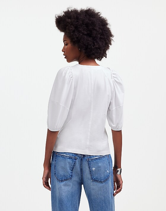 Madewell Puff-Sleeve Tee White