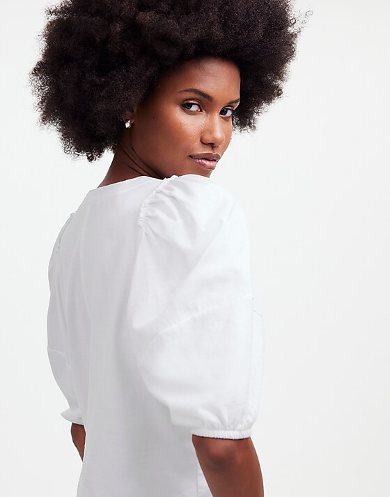 Madewell Puff-Sleeve Tee White