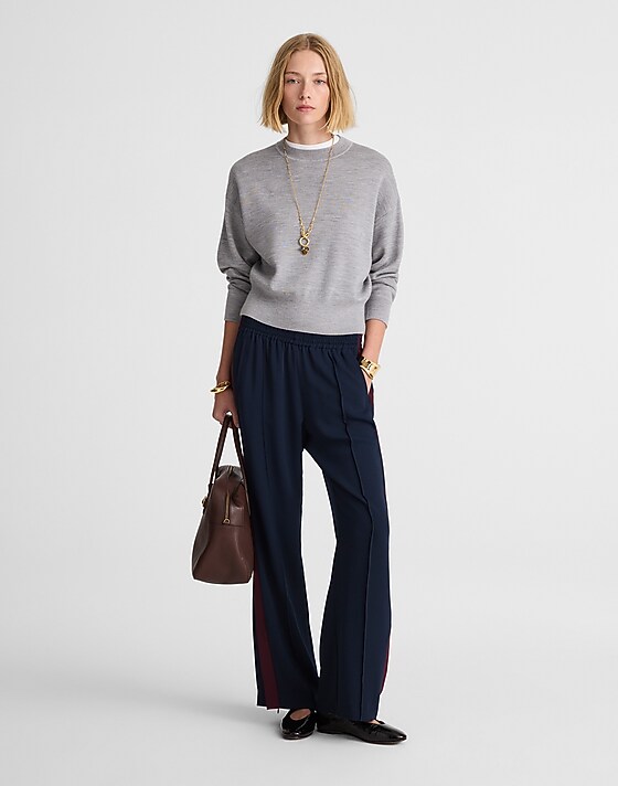 Madewell Pull-On Bootcut Track Pant Classic Navy