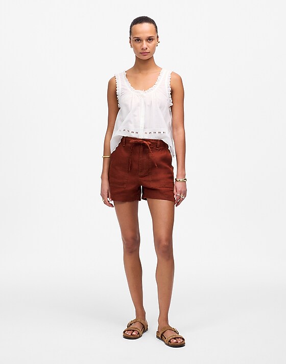 Madewell Pull-On Drawstring Shorts Henna