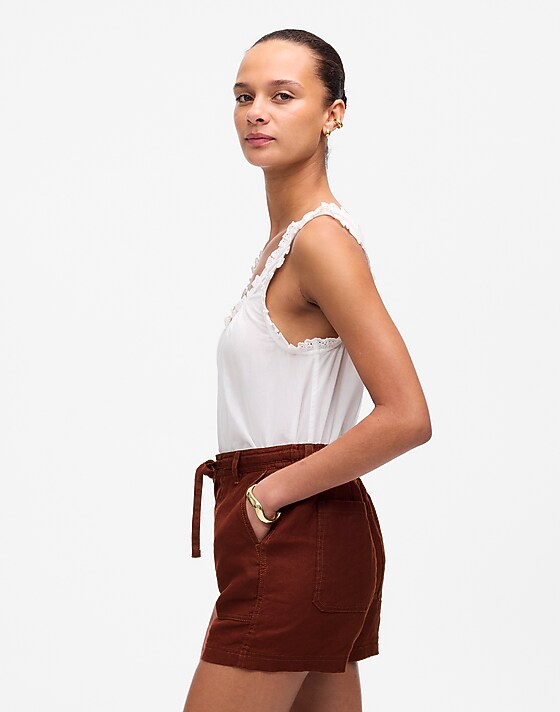 Madewell Pull-On Drawstring Shorts Henna