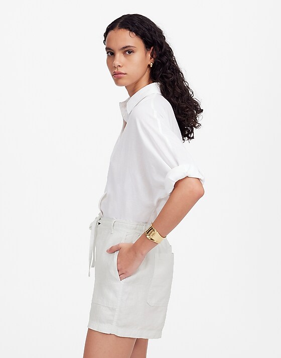 Madewell Pull-On Drawstring Shorts Salt