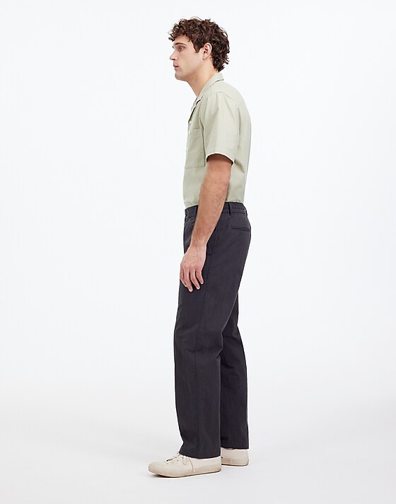 Madewell Pull-On Pant In Cotton Blend Dark Metal
