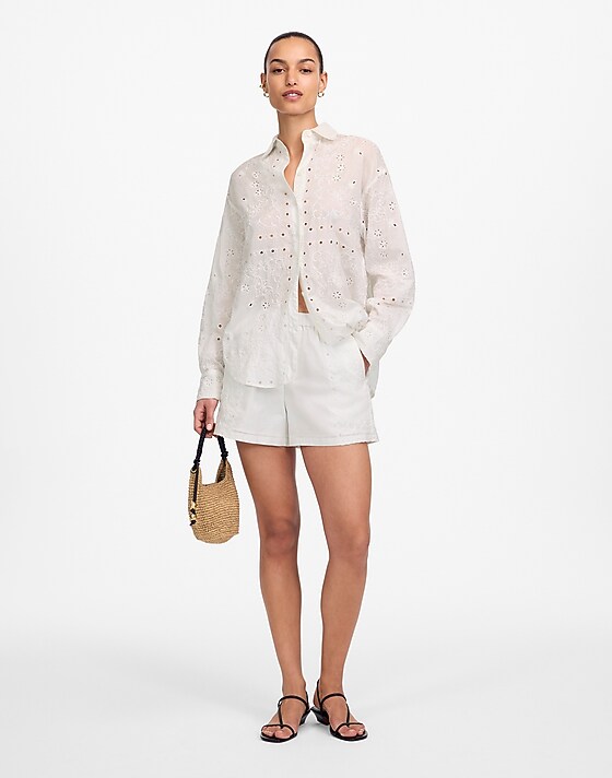 madewell Pull-On Shorts white