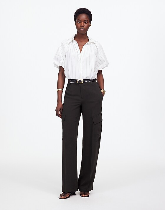 madewell Pull-On Utility Pants jet black