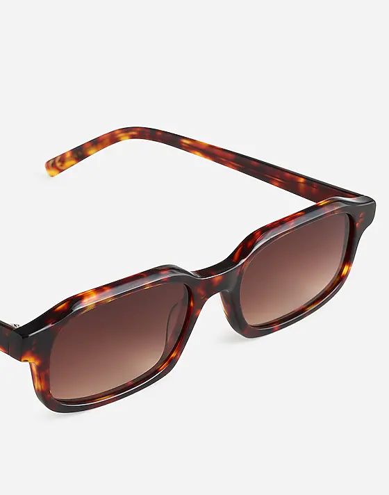 Madewell Rectangular Sunglasses Dark Tortoise