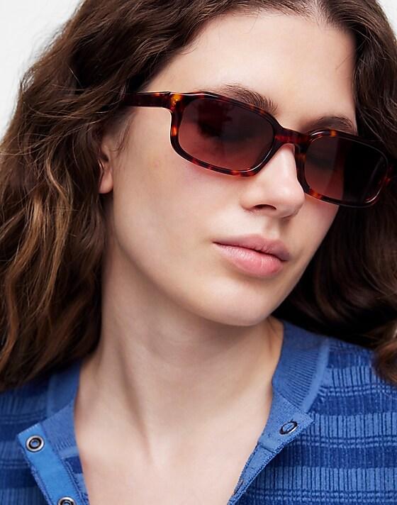 Madewell Rectangular Sunglasses Dark Tortoise
