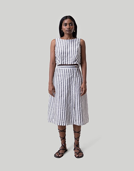 madewell Reistor Boxy Crop Top white