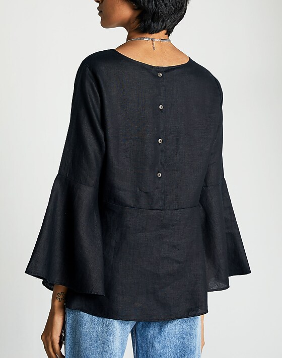 Madewell Reistor The Button Back Shirt Black