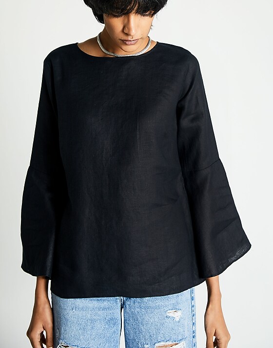 Madewell Reistor The Button Back Shirt Black