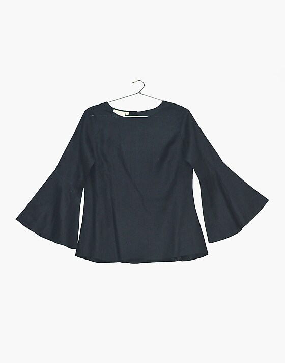 Madewell Reistor The Button Back Shirt Black