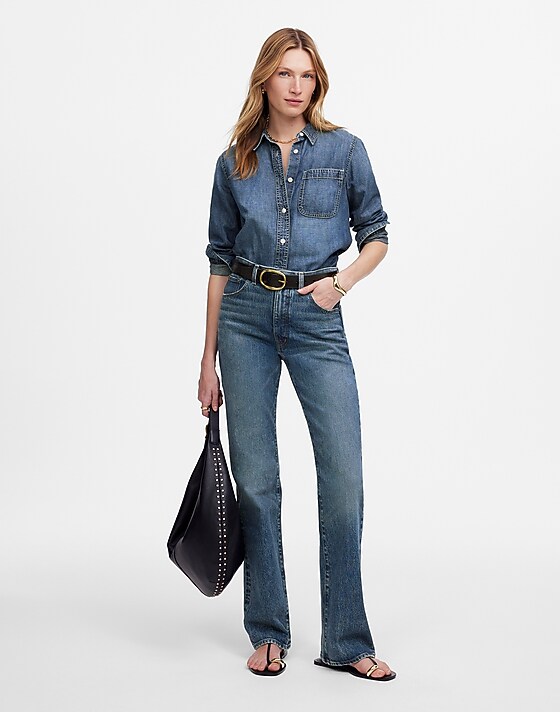 madewell Relaxed Bootcut Jeans concho wash