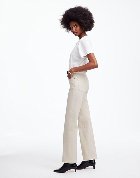 Madewell Relaxed Bootcut Jeans Vintage Ivory