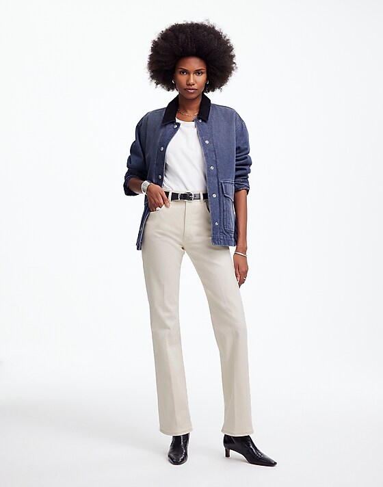madewell Relaxed Bootcut Jeans vintage ivory