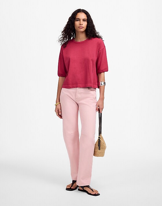 Madewell Relaxed Boxy Tee Dark Rosette