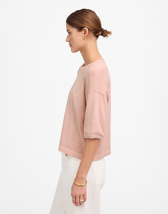 Madewell Relaxed Boxy Tee Sunwashed Pink