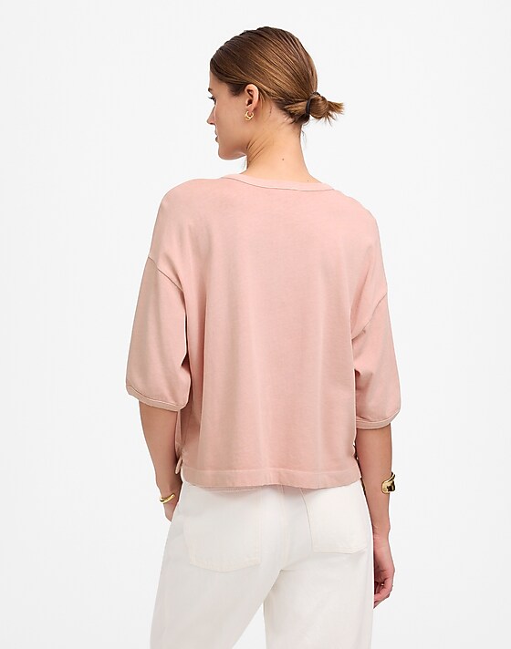 Madewell Relaxed Boxy Tee Sunwashed Pink