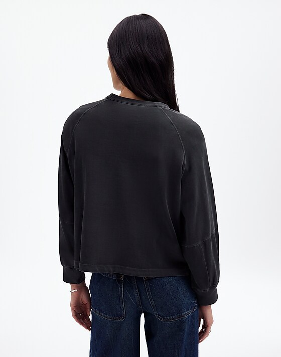 Madewell Relaxed Long-Sleeve Raglan Tee Black Coal