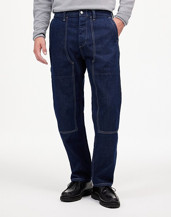 Madewell Relaxed Straight Workwear Jeans Rinse