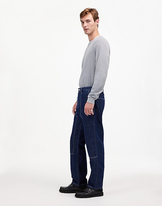 Madewell Relaxed Straight Workwear Jeans Rinse