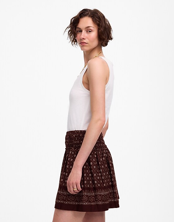 Madewell Ruffled Mini Skirt Dusty Plum