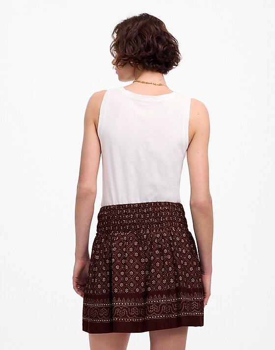 Madewell Ruffled Mini Skirt Dusty Plum