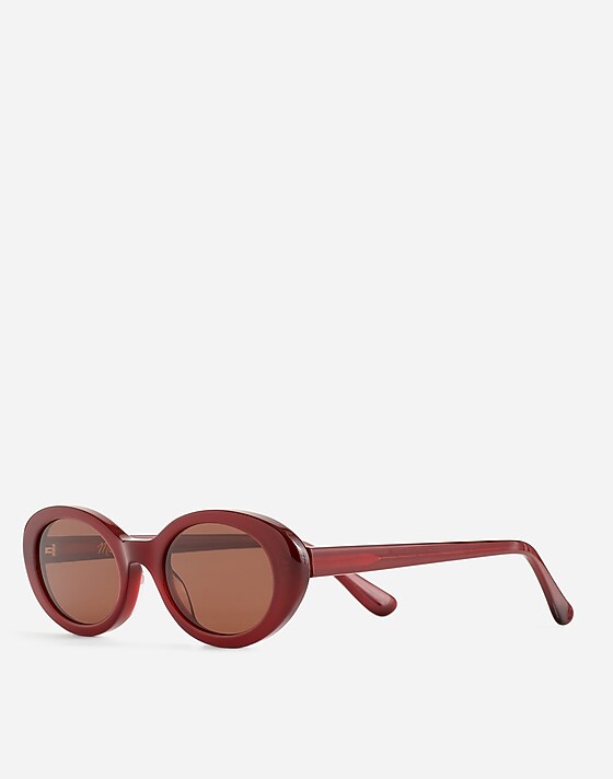 Madewell Russell Oval Sunglasses Dusty Burgundy