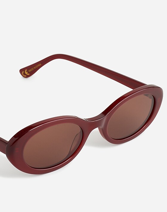 Madewell Russell Oval Sunglasses Dusty Burgundy