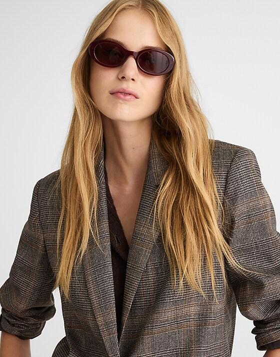 Madewell Russell Oval Sunglasses Dusty Burgundy