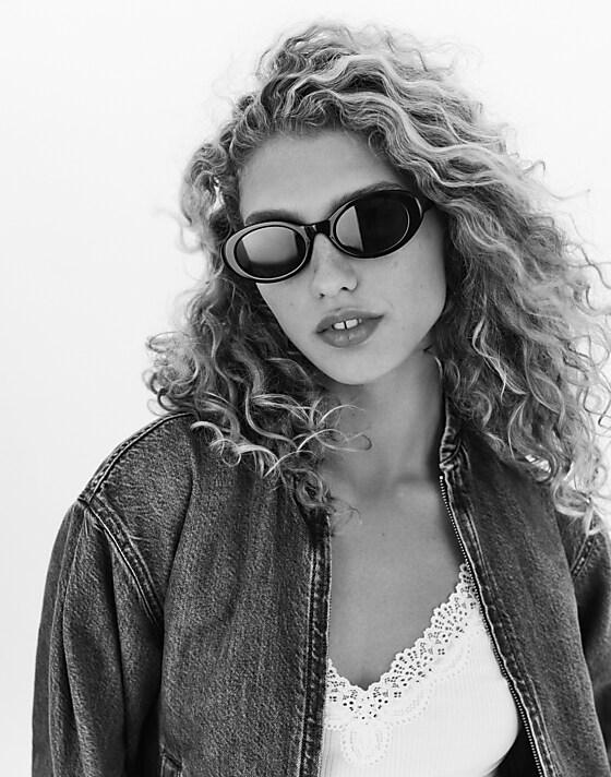 Madewell Russell Oval Sunglasses True Black