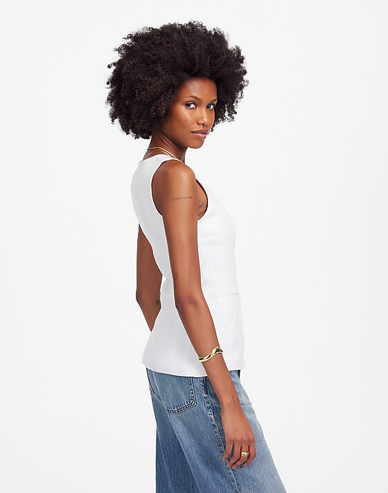 Madewell Scoopneck Cutaway Vest Salt