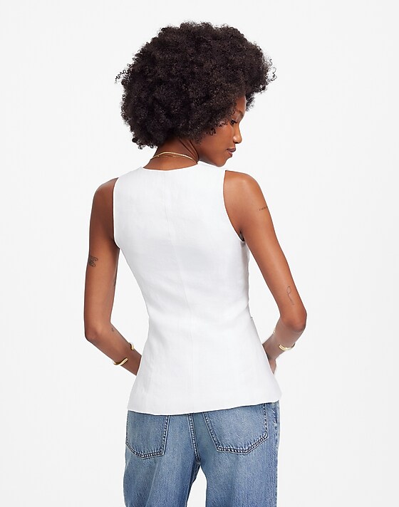 Madewell Scoopneck Cutaway Vest Salt