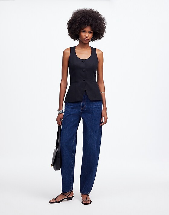 Madewell Scoopneck Cutaway Vest True Black