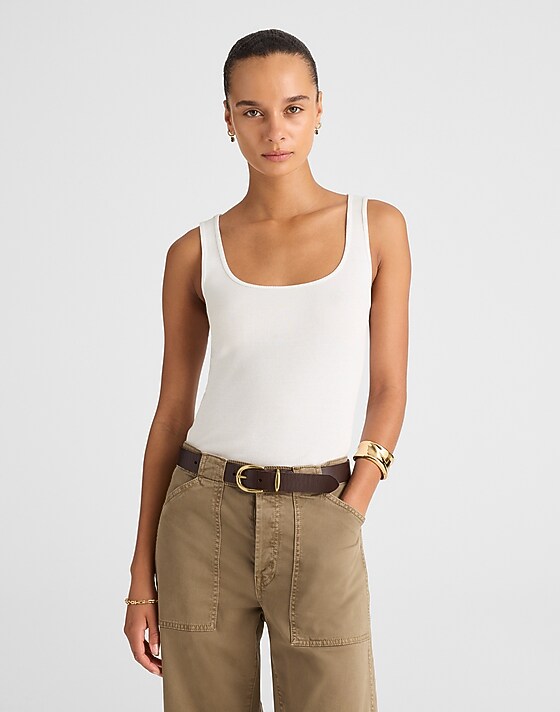 Madewell Scoopneck Tank White