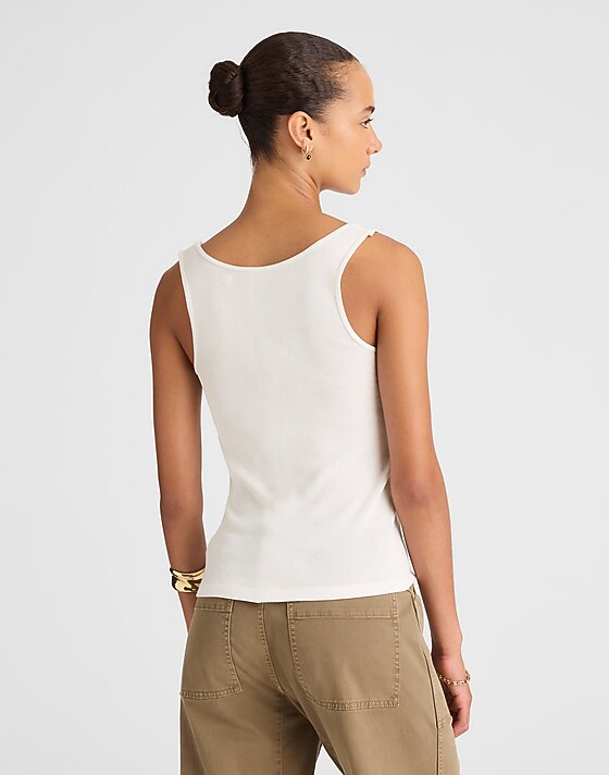Madewell Scoopneck Tank White